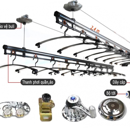 Giàn phơi thông minh cao cấp nhập khẩu Hàn Quốc Model 2019